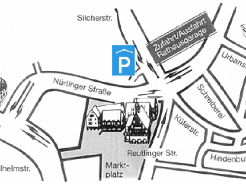 Anfahrtsskizze zur Rathaus Tiefgarage