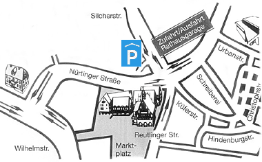 Anfahrtsskizze zur Rathaus Tiefgarage